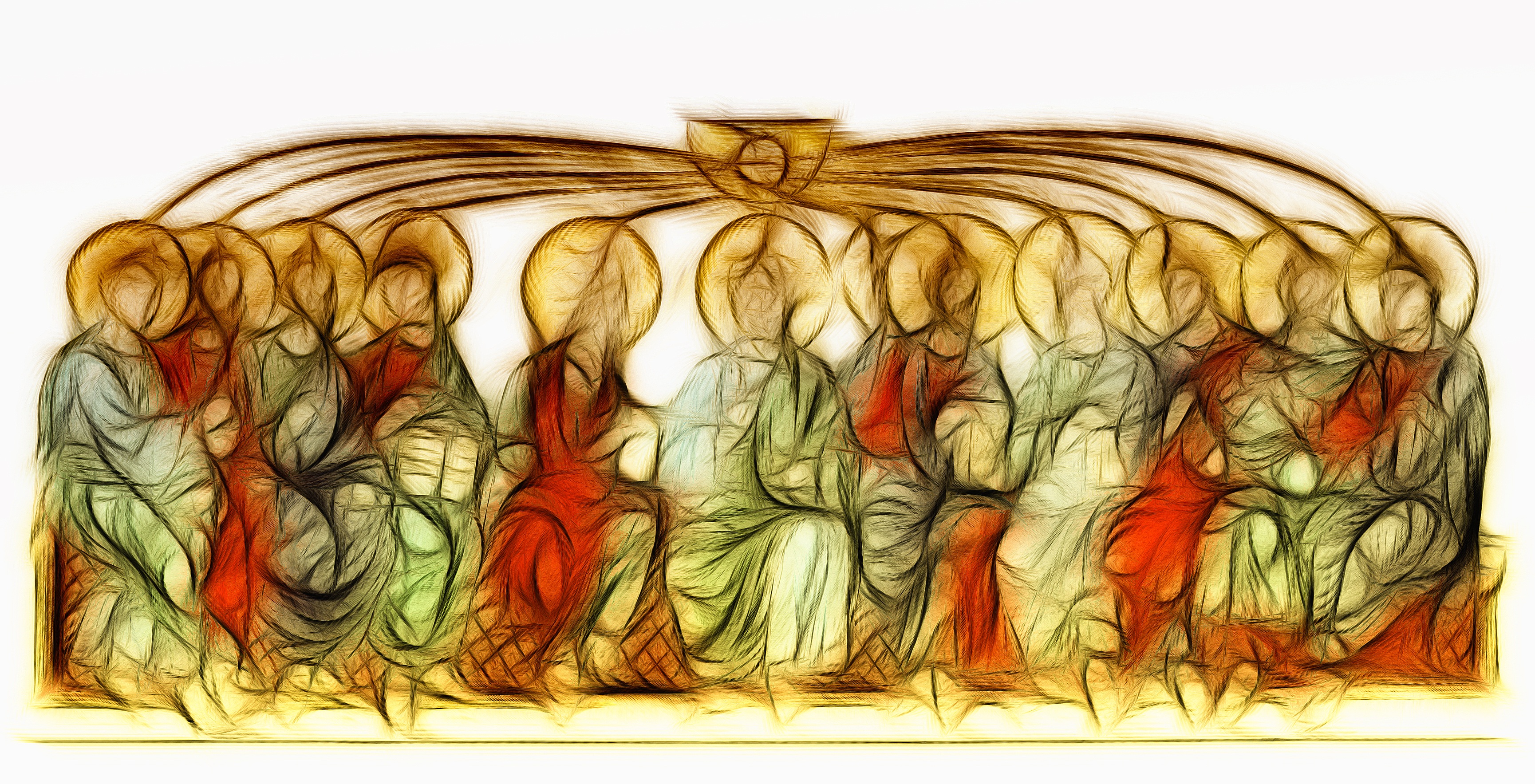 Artistic rendering of Pentecost