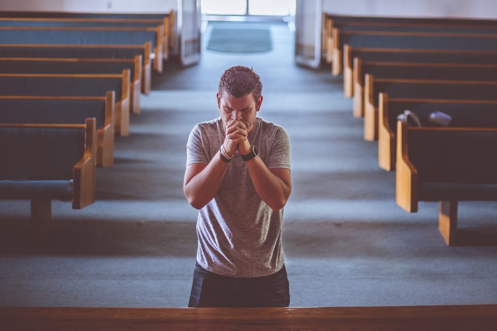 image of man praying