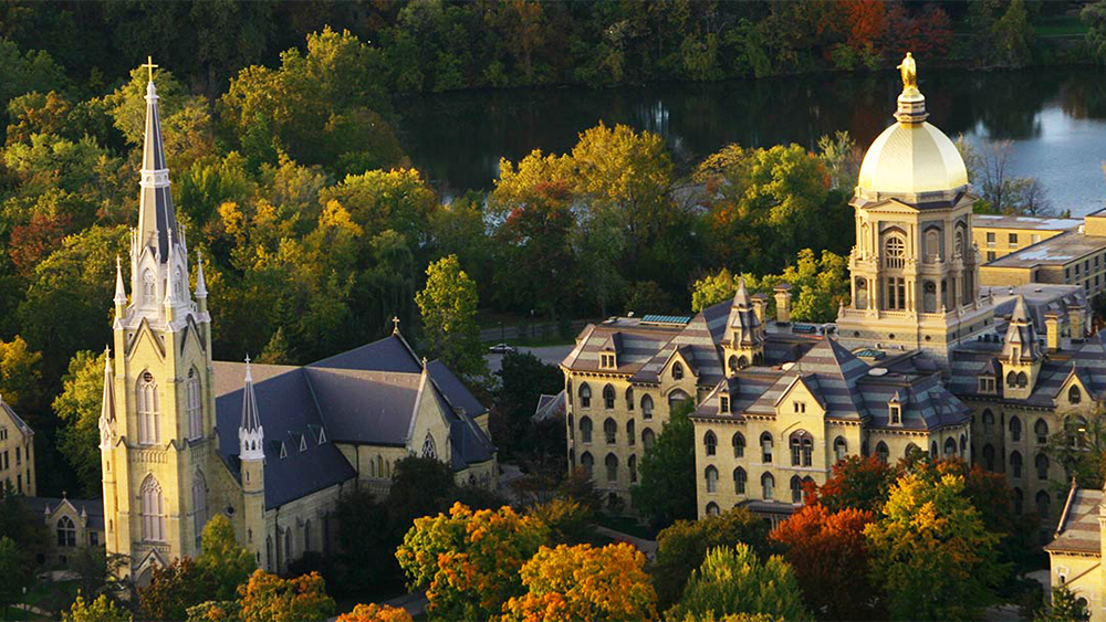 Ariel photo of the University of Notre Dame