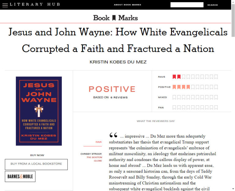 Review LitHub Book Marks / 3 Nonfiction Kristin Kobes Du Mez